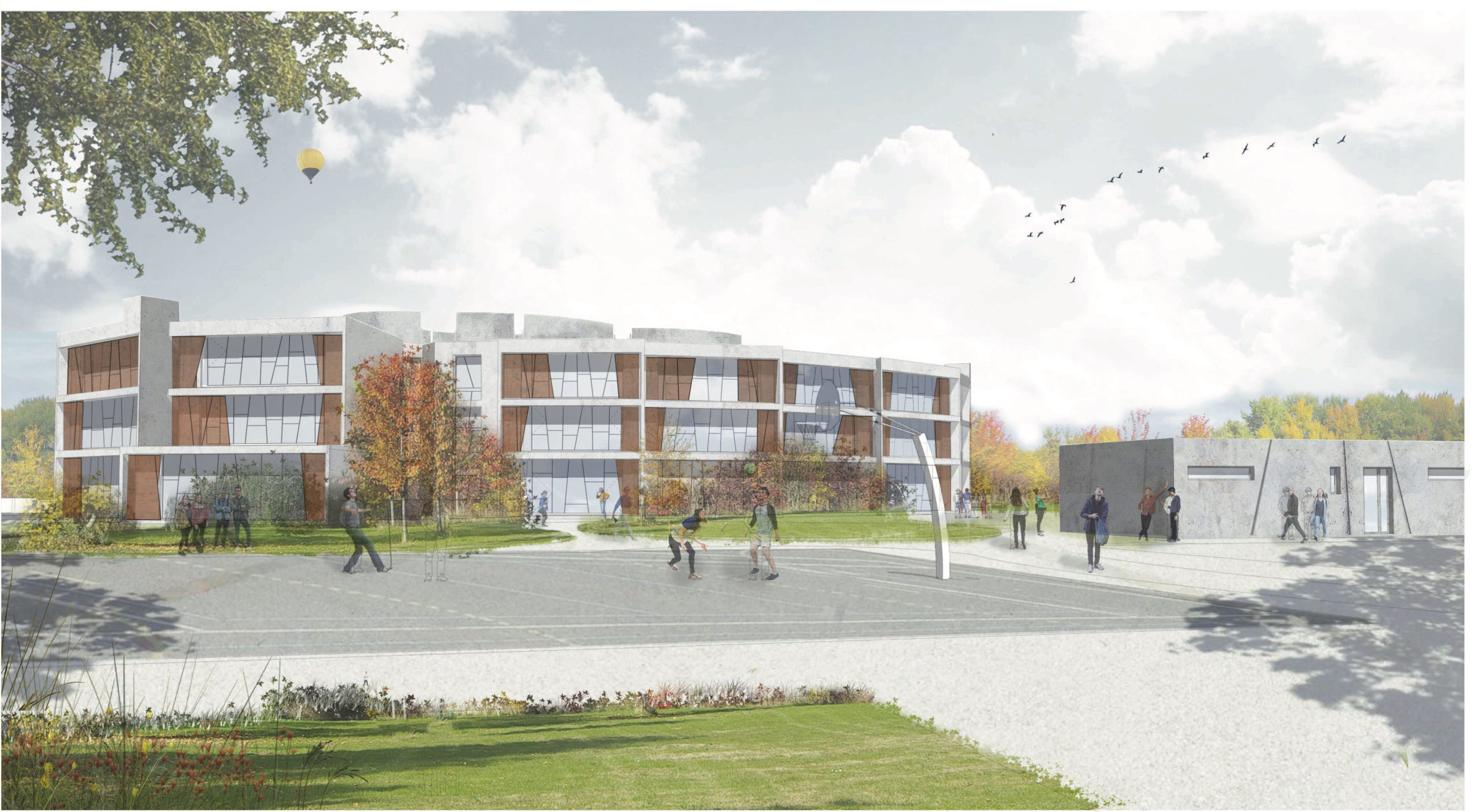 Projet de lycée Sainte-Marie Lyon à Meyzieu soutenu par le MEDEF Lyon-Rhône pour l'attractivité du territoire