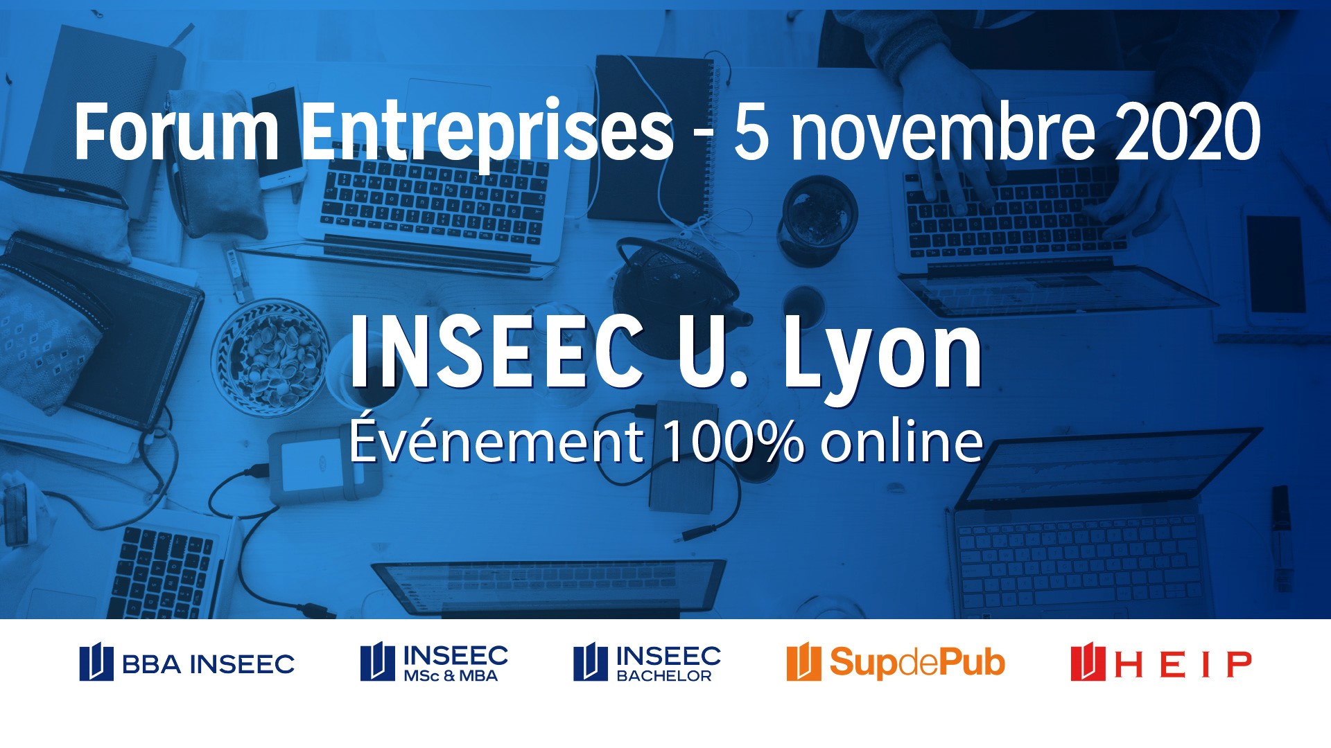 Inscrivez-vous au forum entreprises organisé par l'INSEEC U. le 5 novembre 2020