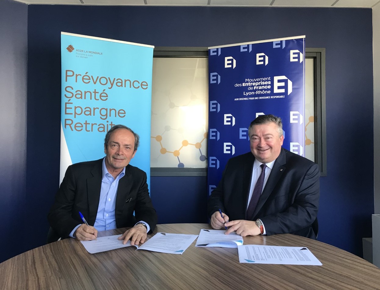Partenariat MEDEF Lyon-Rhône AG2R LA MONDIALE Gilles Courteix Olivier Simonin