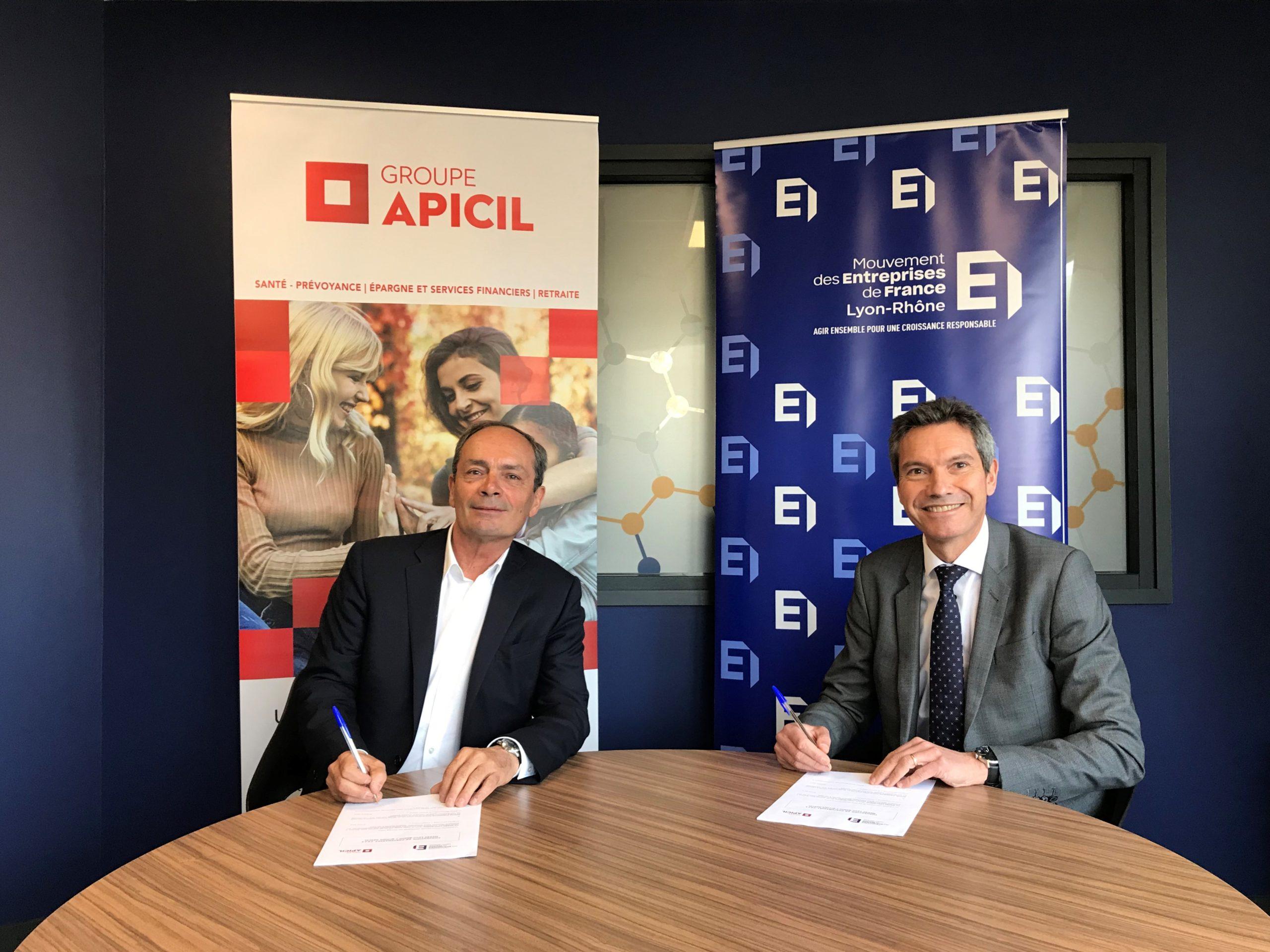 Gilles Courteix Philippe Barret MEDEF Lyon-Rhône APICIL