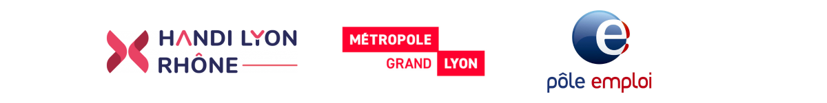 Bandeau partenaire Handi Lyon Rhône, Metropole de lyon et Pole emploi